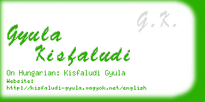 gyula kisfaludi business card